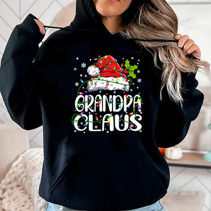 Best Grandpa Shirt, Proud Grandpa Unisex T-Shirt/Hoodie/Sweatshirt HLT00 - Grandpa Claus Shirt Christmas Lights Pajama Family Matching T-Shirt