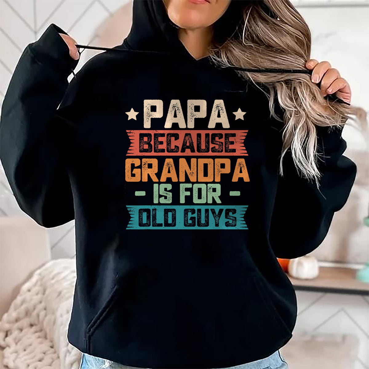 Best Grandpa Shirt, Proud Grandpa Unisex T-Shirt/Hoodie/Sweatshirt HLT00 - Papa Because Grandpa is For Old Guys Vintage Funny Dad Gift T-Shirt