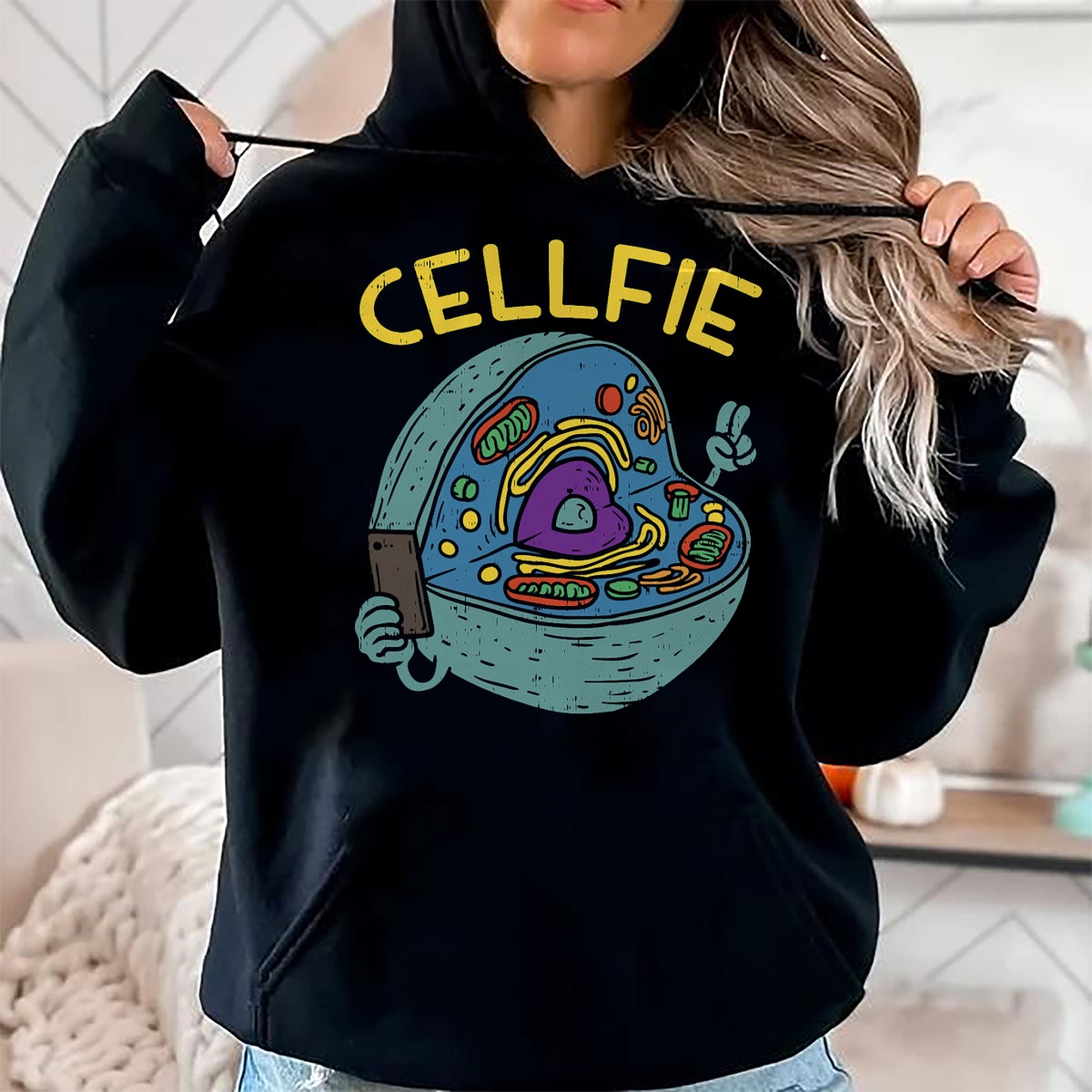 Best Teacher Shirt, Funny Teacher UnisexT-Shirt/Hoodie/Sweatshirt HLT00 - Cell Fie Funny Science Biology Teacher T Shirt T-Shirt