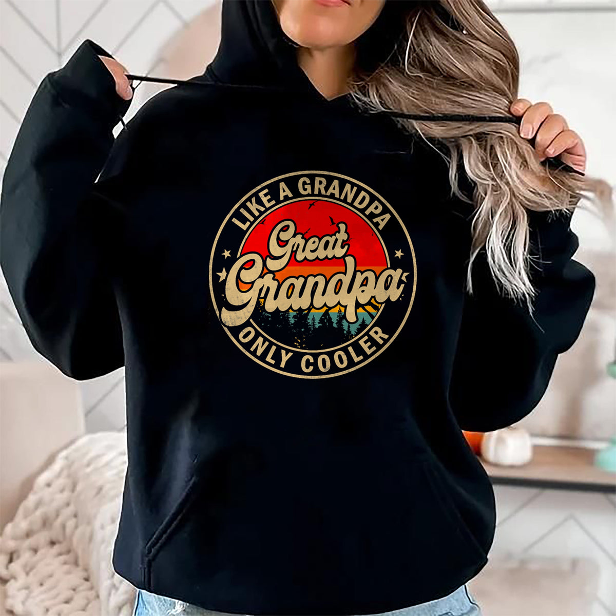 Best Grandpa Shirt, Proud Grandpa Unisex T-Shirt/Hoodie/Sweatshirt HLT00 - Great Grandpa Like A Grandpa Only Cooler Funny Grandpa T-Shirt (1)