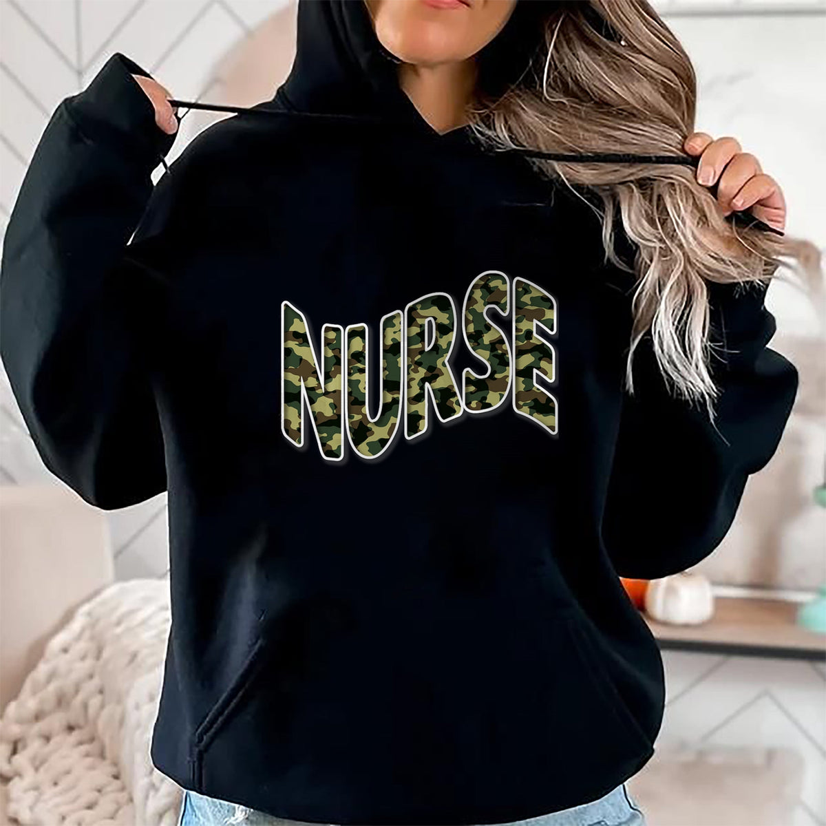 Funny Nurse Shirt, Nurse Unisex T-Shirt/Hoodie/Sweatshirt HLT00 - Nurses Camouflage Nurse T-Shirt