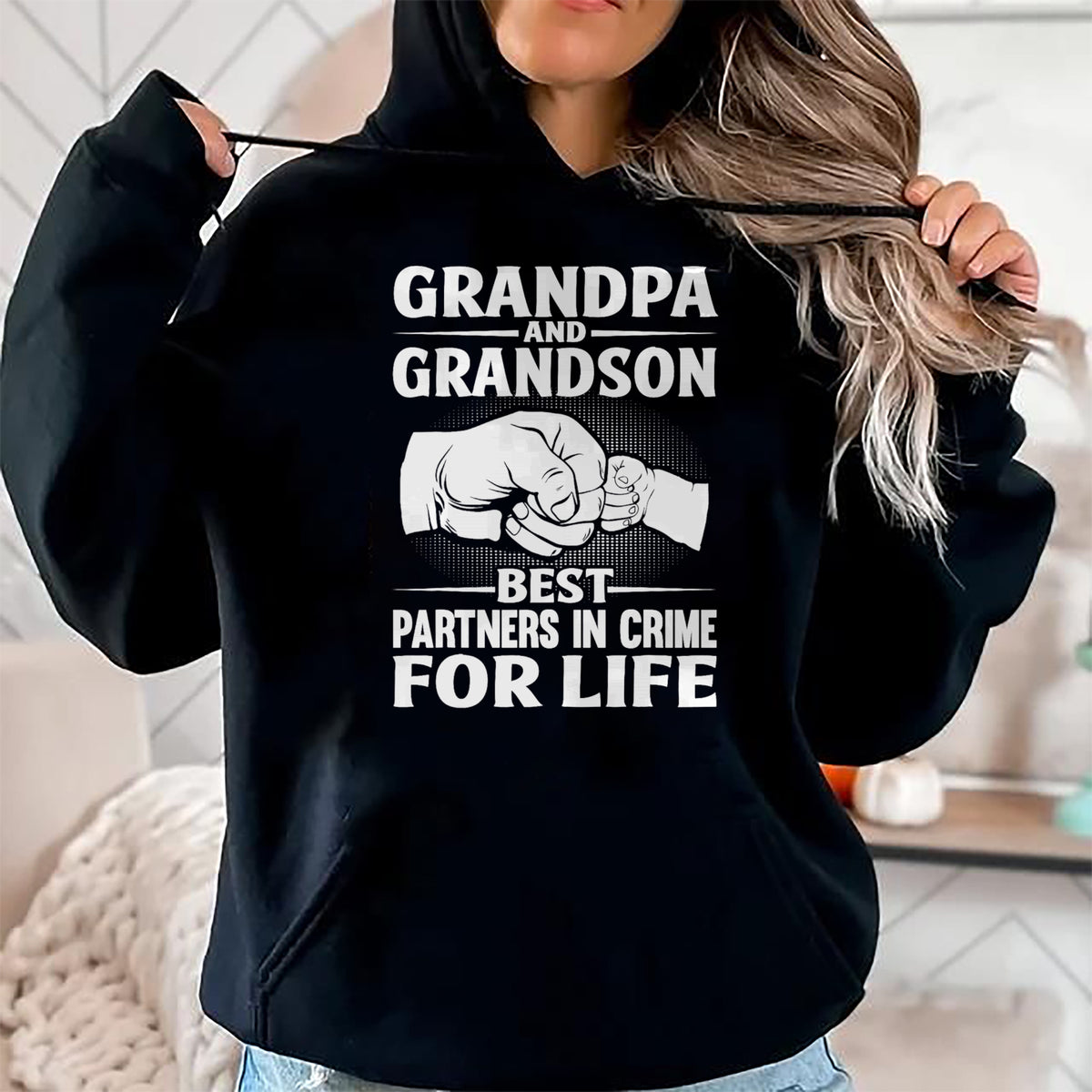Best Grandpa Shirt, Proud Grandpa Unisex T-Shirt/Hoodie/Sweatshirt HLT00 - Grandpa and GrandSon Best Partners in Crime For Life