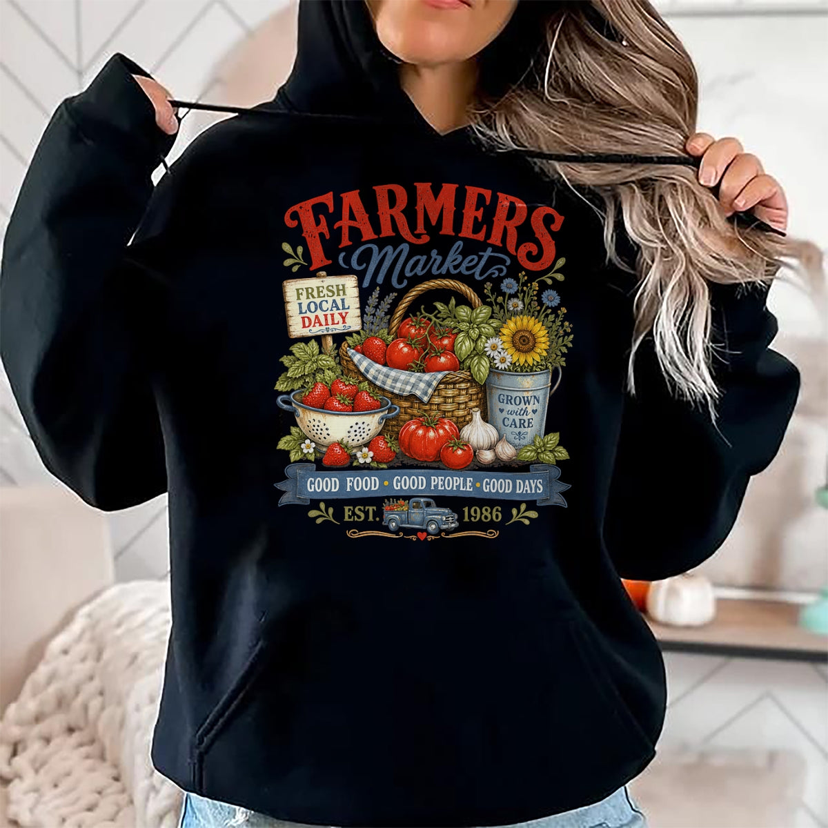 Best Farmer Life Shirt, Funny Farmer UnisexT-Shirt/Hoodie/Sweatshirt HLT00 - Farmer Market Good Food Farm Fresh Harvest Produce Stand T-Shirt