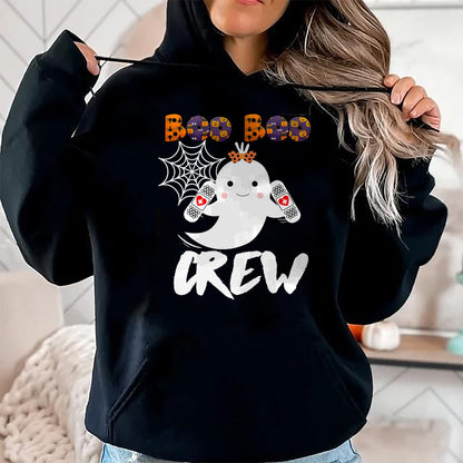 Funny Nurse Shirt, Nurse Unisex T-Shirt/Hoodie/Sweatshirt HLT00 - Boo Boo Crew Nurse Shirt Funny Halloween Costume Fun Gift T-Shirt (1)