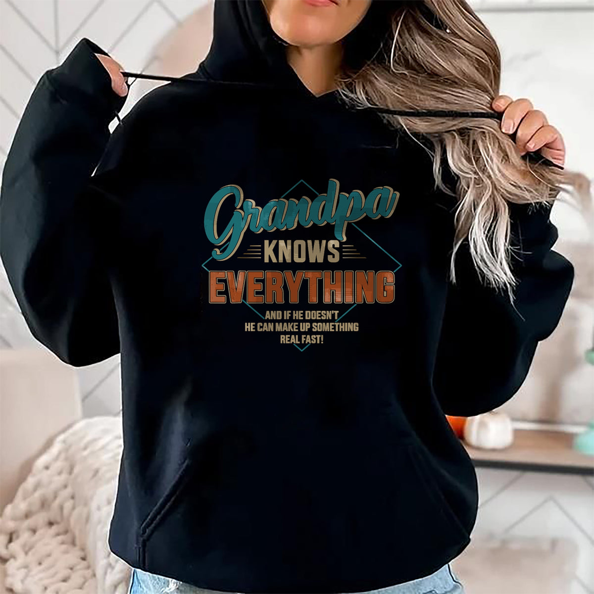 Best Grandpa Shirt, Proud Grandpa Unisex T-Shirt/Hoodie/Sweatshirt HLT00 - Funny grandpa knows everything for father's day T-Shirt (1)