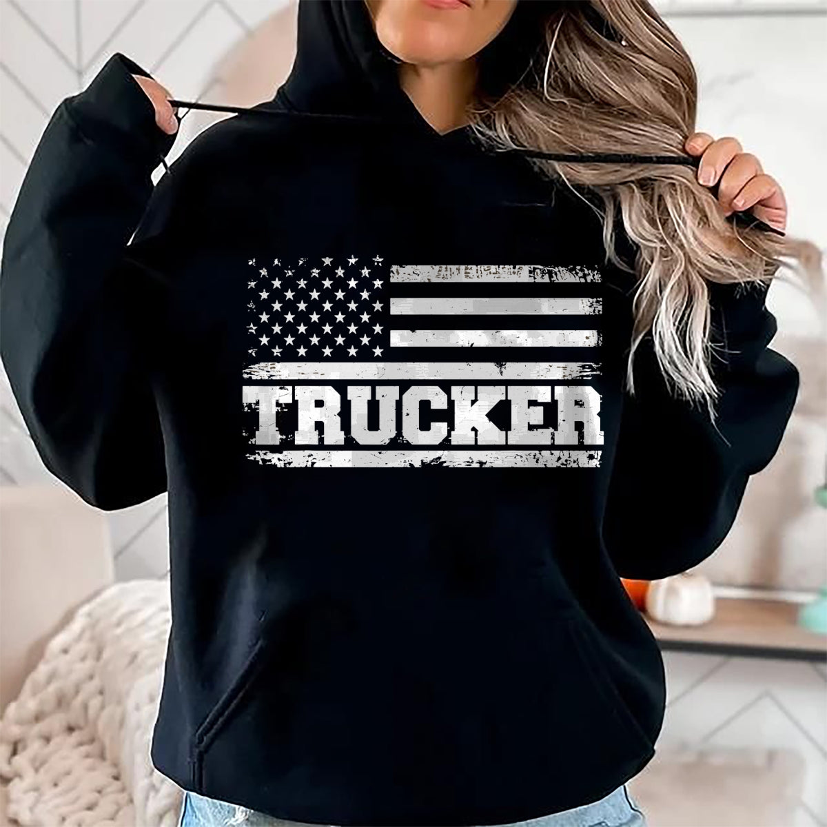 Best Truck Driver Life Shirt, Funny Trucker UnisexT-Shirt/Hoodie/Sweatshirt HLT00 - Truck Driver Trucker Us American Flag Patriotic T-Shirt