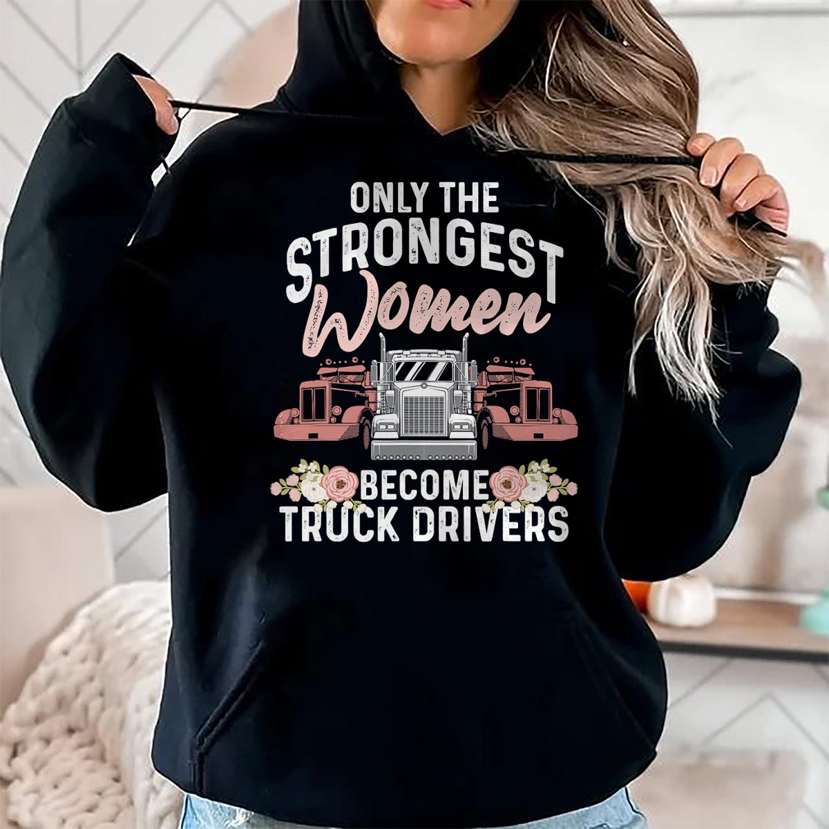 Best Truck Driver Life Shirt, Funny Trucker UnisexT-Shirt/Hoodie/Sweatshirt HLT00 - Funny Female Truck Driver Design For Women Girls Trucking T-Shirt (3)