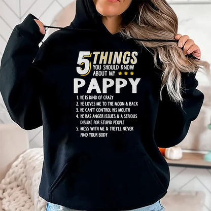 Best Grandpa Shirt, Proud Grandpa Unisex T-Shirt/Hoodie/Sweatshirt HLT00 - Funny 5 Things Grandpa Pappy Shirt Crazy Gift Idea T-Shirt