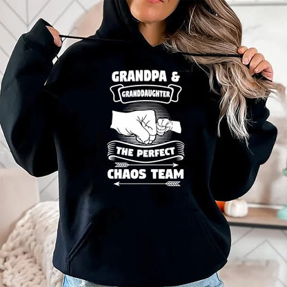 Best Grandpa Shirt, Proud Grandpa Unisex T-Shirt/Hoodie/Sweatshirt HLT00 - Grandpa Granddaughter A Perfect Chaos Team Gift T-Shirt