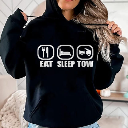 Best Truck Driver Life Shirt, Funny Trucker UnisexT-Shirt/Hoodie/Sweatshirt HLT00 - Eat Sleep Tow Tow Truck Driver Funny Towing Wrecker T-Shirt