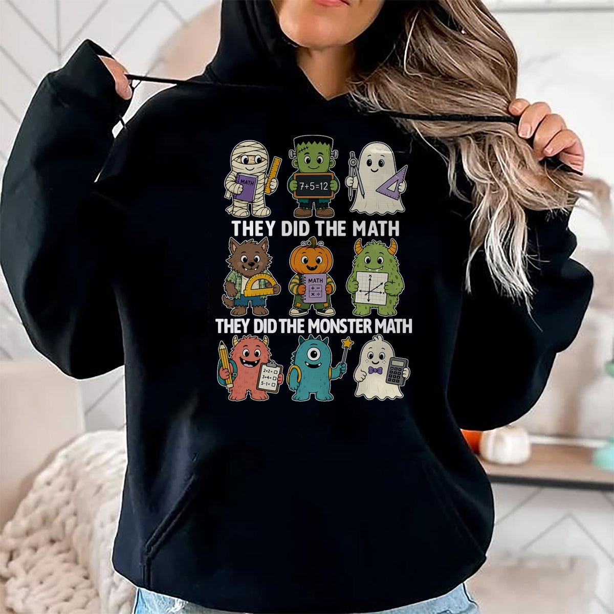Best Teacher Shirt, Funny Teacher UnisexT-Shirt/Hoodie/Sweatshirt HLT00 - Cute Funny They Did The Monster Math Teachers Halloween T-Shirt