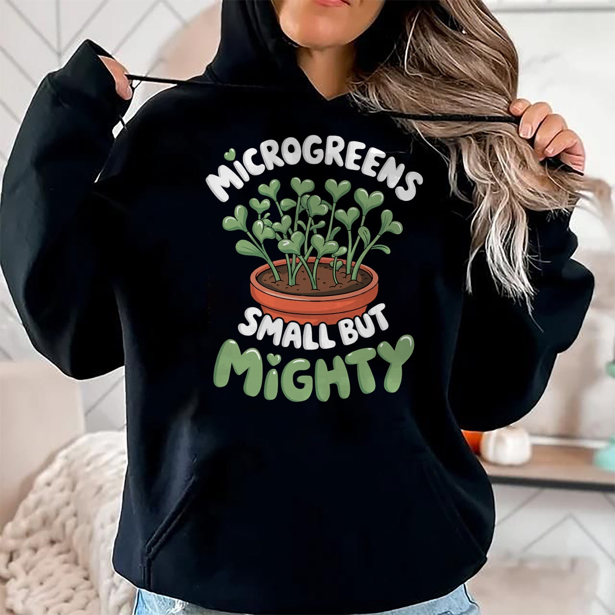 Best Farmer Life Shirt, Funny Farmer UnisexT-Shirt/Hoodie/Sweatshirt HLT00 - Small Mighty Farmer Sprouts Plant Gardening Microgreens T-Shirt