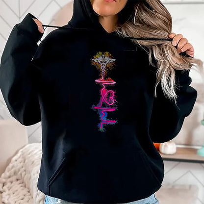 Funny Nurse Shirt, Nurse Unisex T-Shirt/Hoodie/Sweatshirt HLT00 - Proud Nurse Colorful Heartbeat Tie Dye Nursing Love Nurse T-Shirt