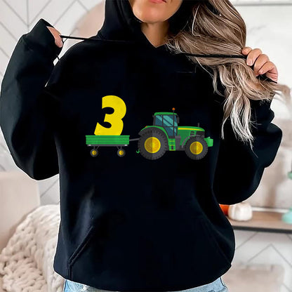 Best Farmer Life Shirt, Funny Farmer UnisexT-Shirt/Hoodie/Sweatshirt HLT00 - Kids Farm 3 years old 3rd birthday tractor T-Shirt