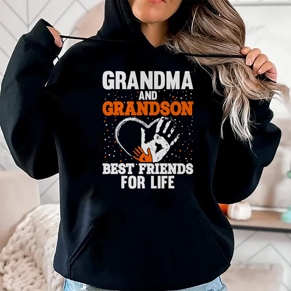 Best Grandpa Shirt, Proud Grandpa Unisex T-Shirt/Hoodie/Sweatshirt HLT00 - Grandma and Grandson Best Friends for Life T-Shirt