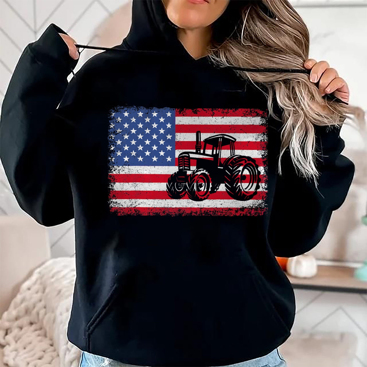 Best Farmer Life Shirt, Funny Farmer UnisexT-Shirt/Hoodie/Sweatshirt HLT00 - Farm Tractors USA Flag Patriotic Farming Gift Men Women Boys T-Shirt