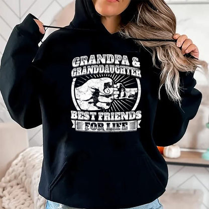 Best Grandpa Shirt, Proud Grandpa Unisex T-Shirt/Hoodie/Sweatshirt HLT00 -Grandpa Granddaughter Gift Family Shirt Grandad Fist Bump T-Shirt