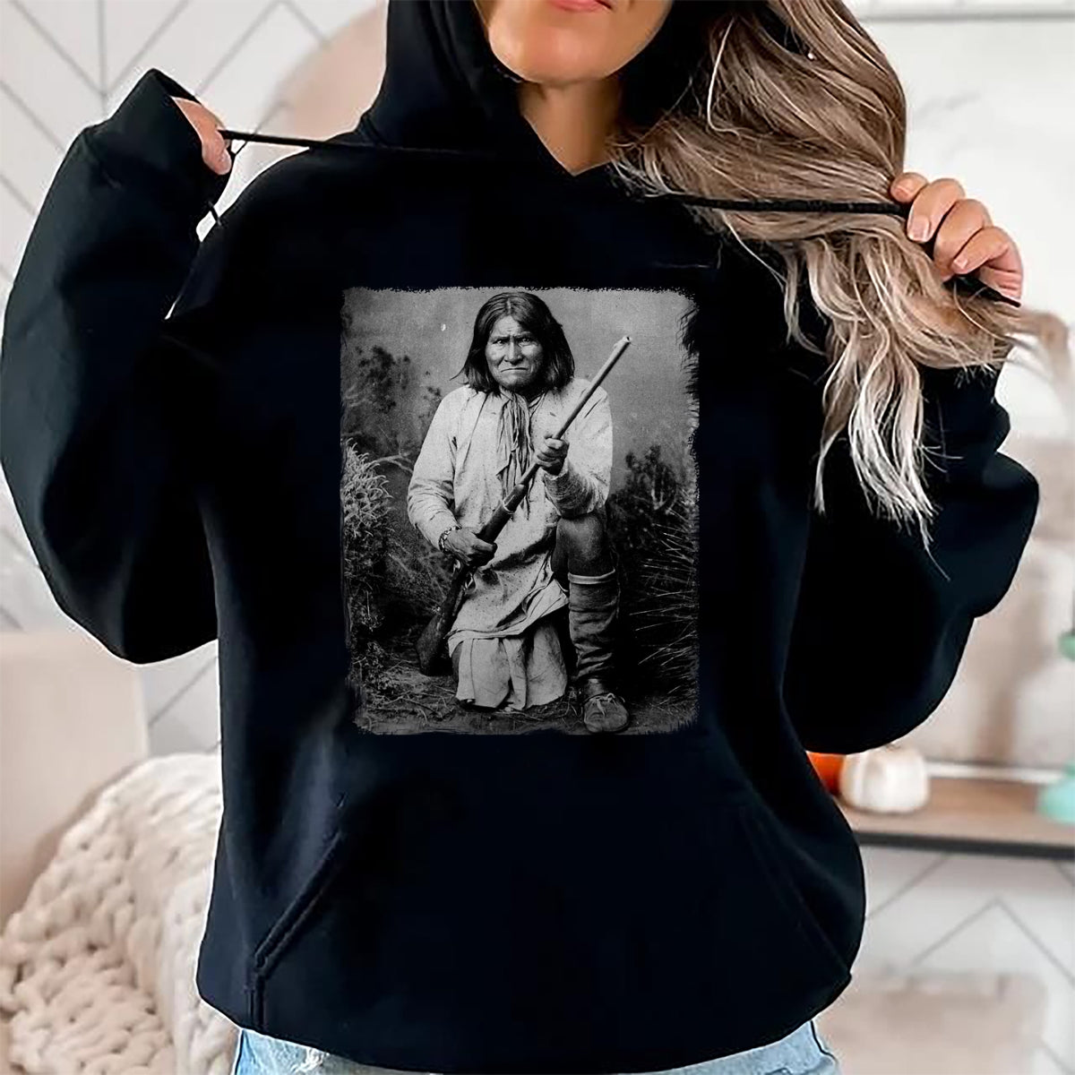 Native American T-Shirts, Vintage Native American Unisex T-Shirt/Hoodie/Sweatshirt HLT00 - Geronimo t shirt Warrior Native American T-Shirt (1)
