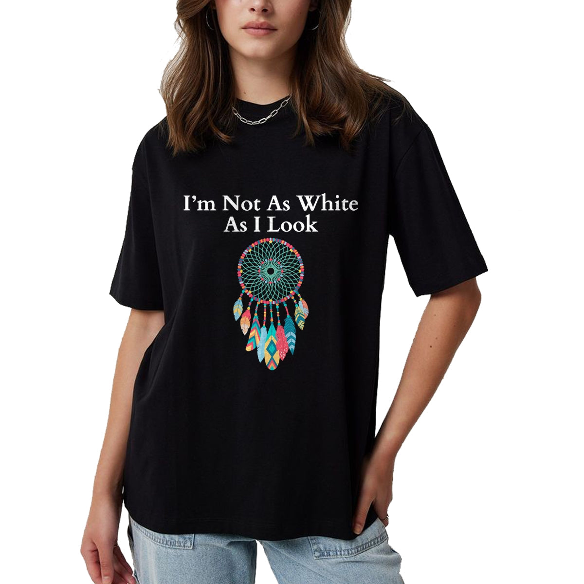 Native American T-Shirts, Vintage Native American Unisex T-Shirt/Hoodie/Sweatshirt HLT00 - I'm Not As White As I Look, Native American Heritage Day T-Shirt (2)