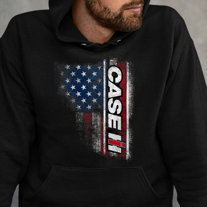 Best Farmer Life Shirt, Funny Farmer UnisexT-Shirt/Hoodie/Sweatshirt HLT00 - CASE IH - American Flag T-Shirt