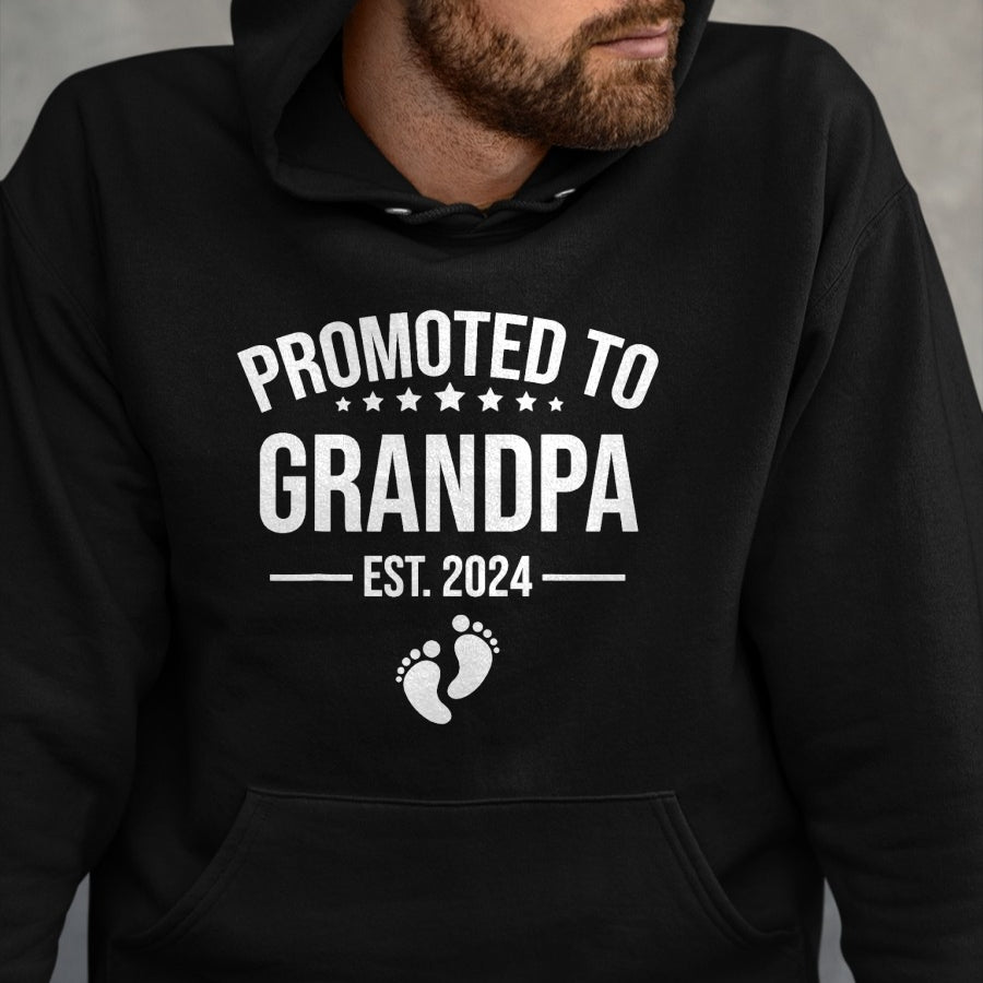 Best Grandpa Shirt, Proud Grandpa Unisex T-Shirt/Hoodie/Sweatshirt HLT00 - 1st Time Grandpa EST 2024 New First Grandpa 2024 T-Shirt