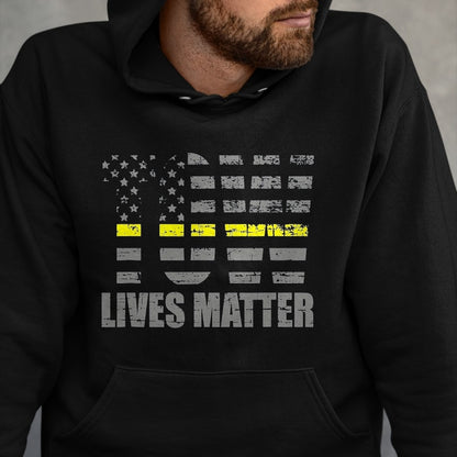 Best Truck Driver Life Shirt, Funny Trucker UnisexT-Shirt/Hoodie/Sweatshirt HLT00 - Tow Lives Matter Thin Yellow Line Tow Truck Driver Shirt T-Shirt, Men, Black, X-Large