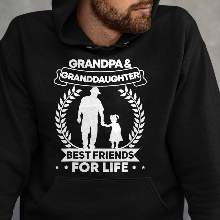 Best Grandpa Shirt, Proud Grandpa Unisex T-Shirt/Hoodie/Sweatshirt HLT00 - Grandfather Granddaughter Grandpa and Granddaughter Matching T-Shirt