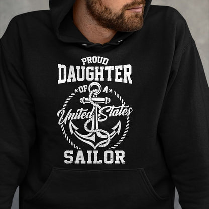 Proud Veteran Shirt, Funny Veteran UnisexT-Shirt/Hoodie/Sweatshirt HLT00 - Proud Daughter of A Sailor US Veteran Family Matching T-Shirt