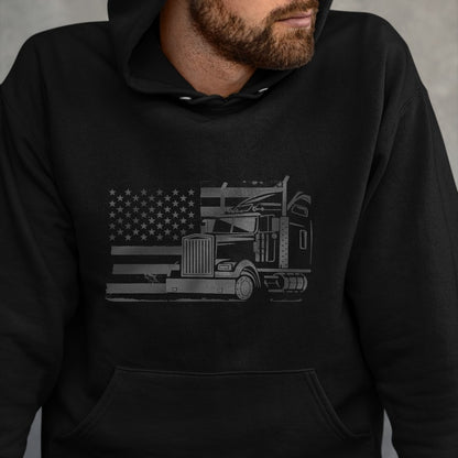 Best Truck Driver Life Shirt, Funny Trucker UnisexT-Shirt/Hoodie/Sweatshirt HLT00 - American Flag Semi Truck Driver 18 Wheeler Patriotic Trucker T-Shirt