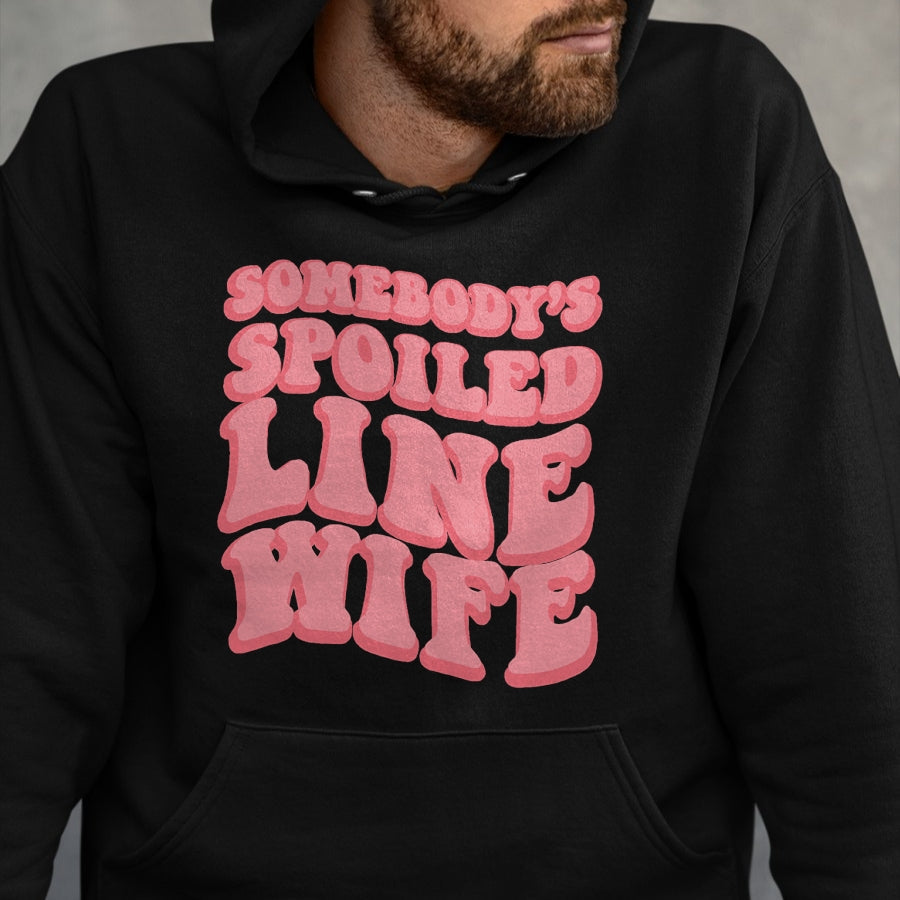 Best Wife Shirt, Wife and Husband Unisex T-Shirt/Hoodie/Sweatshirt HLT00 - Gift for wife T shirt, spoiled wife   Someone's Spoiled Line Wife - Lineman's Wife - Journeyman T-Sh