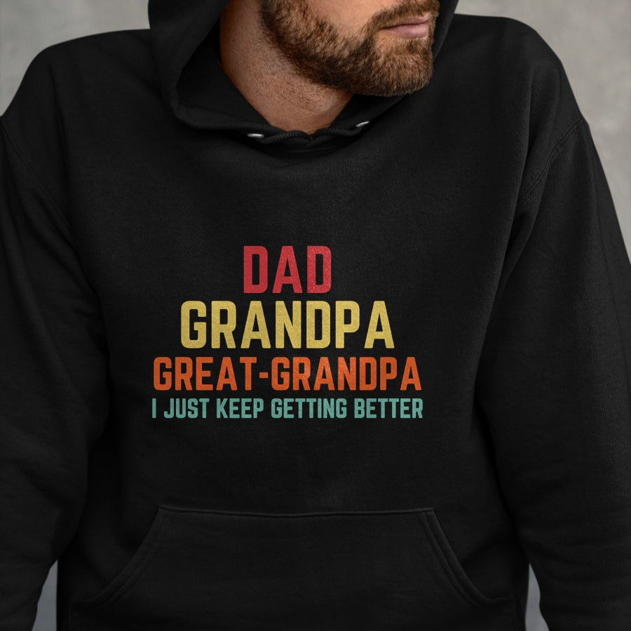 Best Grandpa Shirt, Proud Grandpa Unisex T-Shirt/Hoodie/Sweatshirt HLT00 - Fathers Day Gift from Grandkids Dad Grandpa Great Grandpa Long Sleeve T-Shirt