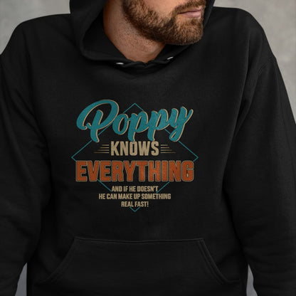 Best Grandpa Shirt, Proud Grandpa Unisex T-Shirt/Hoodie/Sweatshirt HLT00 - Funny poppy knows everything for grandpa and father's day T-Shirt (1)