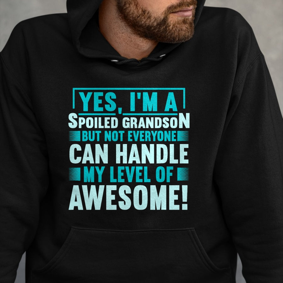 Best Grandpa Shirt, Proud Grandpa Unisex T-Shirt/Hoodie/Sweatshirt HLT00 - Grandma Spoiled Grandson Grandparents T-Shirt