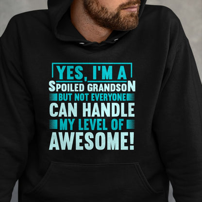 Best Grandpa Shirt, Proud Grandpa Unisex T-Shirt/Hoodie/Sweatshirt HLT00 - Grandma Spoiled Grandson Grandparents T-Shirt