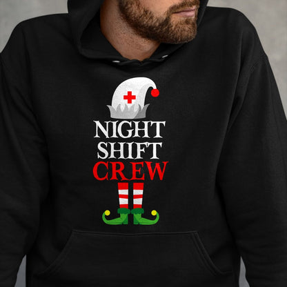 Funny Nurse Shirt, Nurse Unisex T-Shirt/Hoodie/Sweatshirt HLT00 - Elf Nursing Shirt Women, Christmas Nurse Night Shift Crew T-Shirt