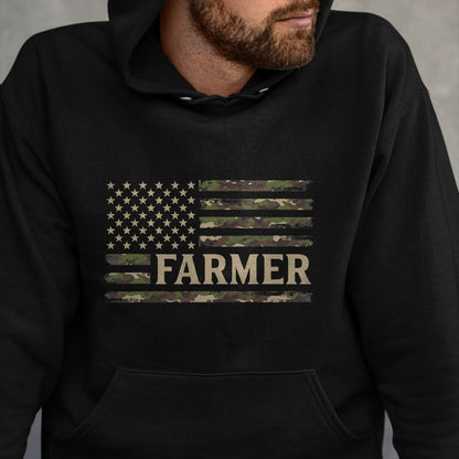 Best Farmer Life Shirt, Funny Farmer UnisexT-Shirt/Hoodie/Sweatshirt HLT00 - Camo Farmer Camourflage USA Flag Fathers Day Farm Owner T-Shirt