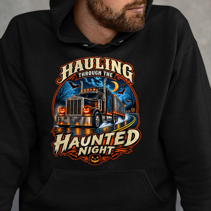 Best Truck Driver Life Shirt, Funny Trucker UnisexT-Shirt/Hoodie/Sweatshirt HLT00 - Halloween Trucker Haunted Highway Semi Truck Driver Spooky T-Shirt