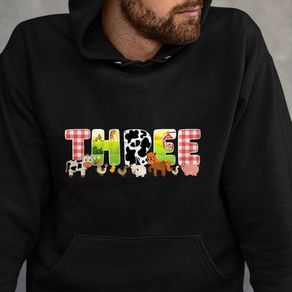Best Farmer Life Shirt, Funny Farmer UnisexT-Shirt/Hoodie/Sweatshirt HLT00 - 3rd Farm Birthday Party 3 Year Old Farmer Birthday T-Shirt