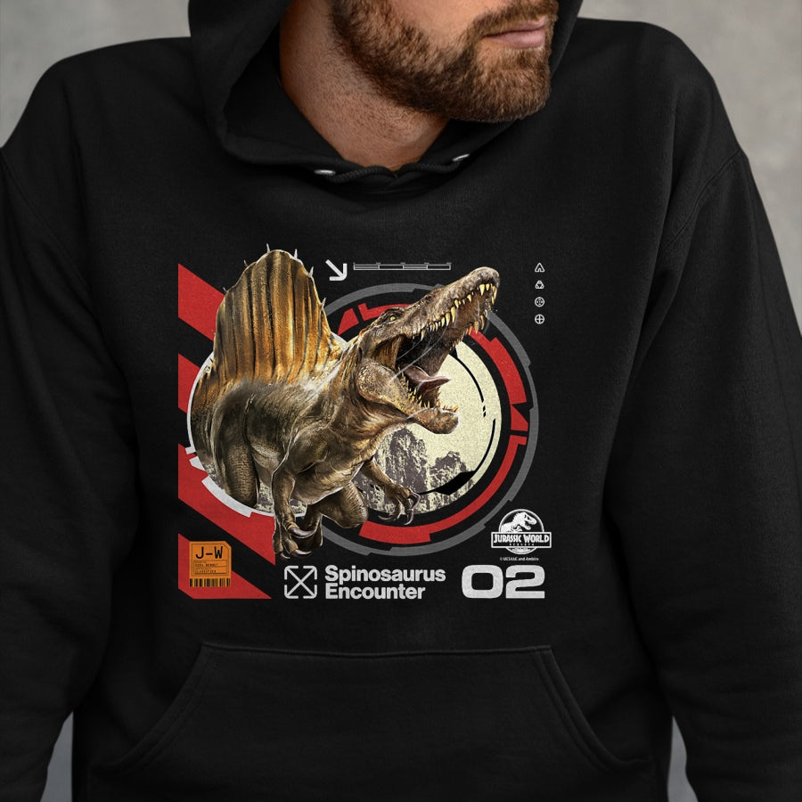 Best Dinosaur Lover Shirt, Funny Dinosaur UnisexT-Shirt/Hoodie/Sweatshirt HLT00 - Jurassic World Rebirth Spinosaurus Encounter T-Shirt