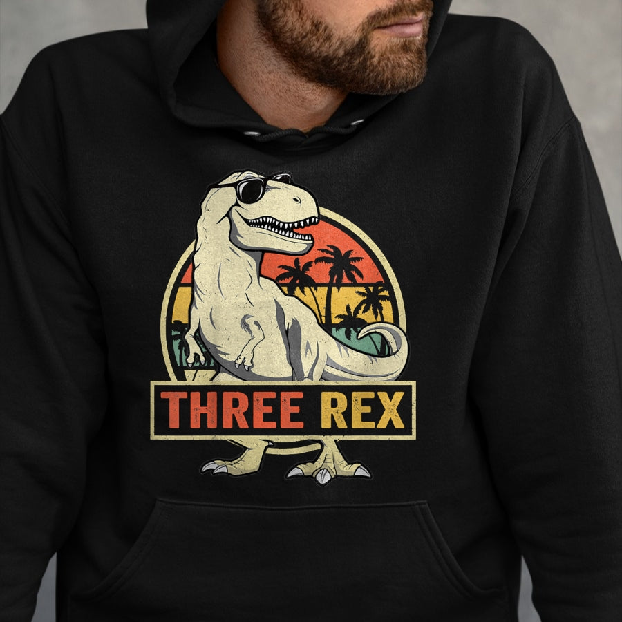 Best Dinosaur Lover Shirt, Funny Dinosaur UnisexT-Shirt/Hoodie/Sweatshirt HLT00 - Three Rex 3rd Birthday T Shirts Third Dinosaur Tees for Boys Girls Kids 3 Year Old