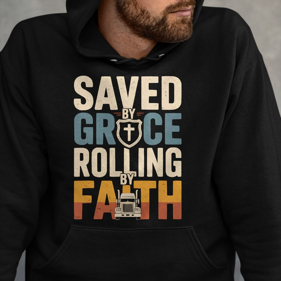 Best Truck Driver Life Shirt, Funny Trucker UnisexT-Shirt/Hoodie/Sweatshirt HLT00 - Christian Trucker Jesus Christ 18 Wheeler Truck Driver T-Shirt