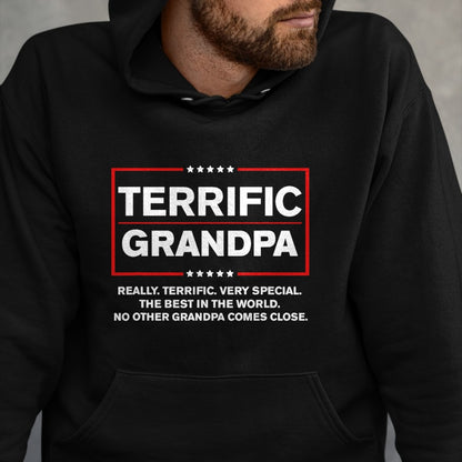 Best Grandpa Shirt, Proud Grandpa Unisex T-Shirt/Hoodie/Sweatshirt HLT00 - Terrific Grandpa - Funny Donald Trump Campaign Style T-Shirt