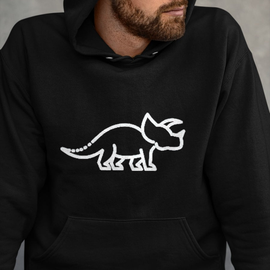 Best Dinosaur Lover Shirt, Funny Dinosaur UnisexT-Shirt/Hoodie/Sweatshirt HLT00 - Triceratops Howling to The Moon Meme Funny 90_s Dinosaur T-Shirt