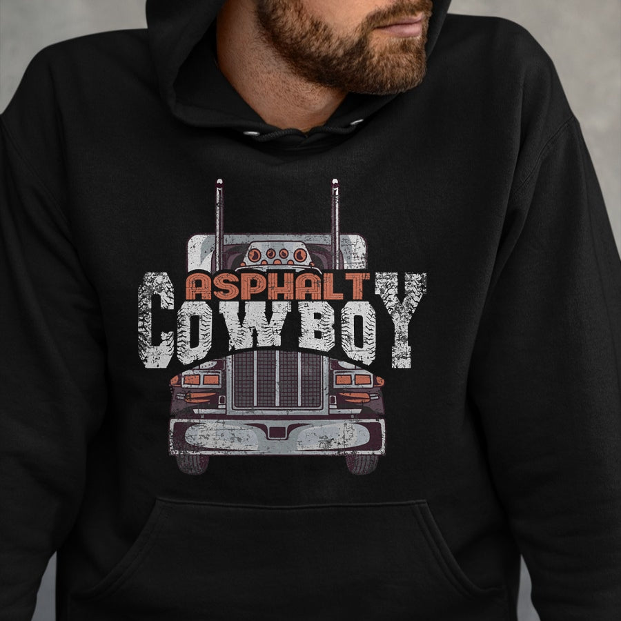 Best Truck Driver Life Shirt, Funny Trucker UnisexT-Shirt/Hoodie/Sweatshirt HLT00 - Asphalt Cowboy Cool Truck Driver Design Trucker T-Shirt