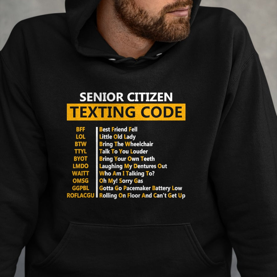 Best Grandpa Shirt, Proud Grandpa Unisex T-Shirt/Hoodie/Sweatshirt HLT00 - Funny Senior Citizen's Texting Code Design Gift for Grandpa T-Shirt