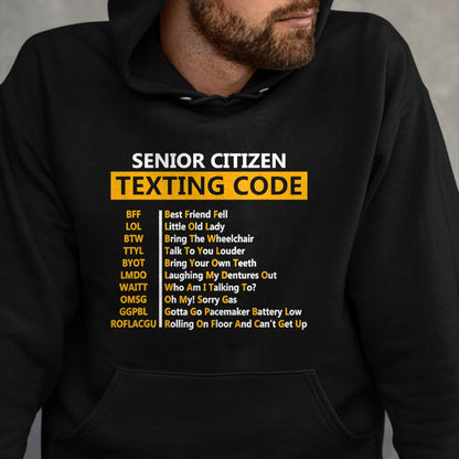 Best Grandpa Shirt, Proud Grandpa Unisex T-Shirt/Hoodie/Sweatshirt HLT00 - Funny Senior Citizen's Texting Code Design Gift for Grandpa T-Shirt