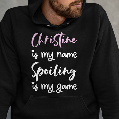 Best Wife Shirt, Wife and Husband Unisex T-Shirt/Hoodie/Sweatshirt HLT00 - Christine Name Personalized Women Spoiled Girl Cute Pink T-Shirt