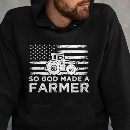 Best Farmer Life Shirt, Funny Farmer UnisexT-Shirt/Hoodie/Sweatshirt HLT00 - American Flag So God Made A Farmer 4th Of July T-Shirt (1)
