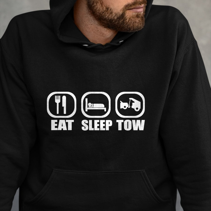 Best Truck Driver Life Shirt, Funny Trucker UnisexT-Shirt/Hoodie/Sweatshirt HLT00 - Eat Sleep Tow Tow Truck Driver Funny Towing Wrecker T-Shirt