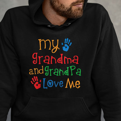 Best Grandpa Shirt, Proud Grandpa Unisex T-Shirt/Hoodie/Sweatshirt HLT00 - Grandma And Grandpa Love Me T-shirt Grandchild Tee T-Shirt